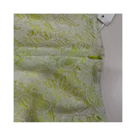 MILLAU NEON YELLOW WHITE LACE SMALL MINI SKIRT​ NWT - Picture 5 of 11